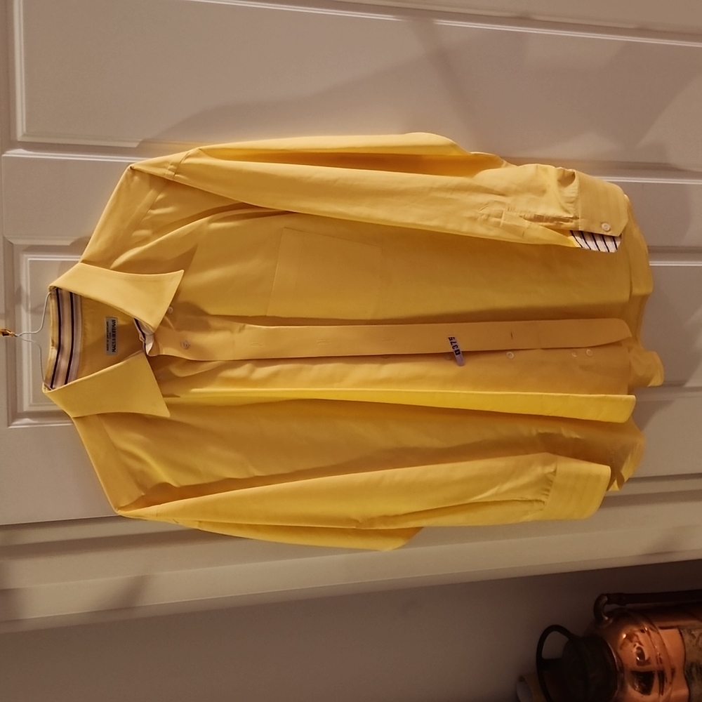 Maus & Hoffman Men's XL Yellow Dress Shirt